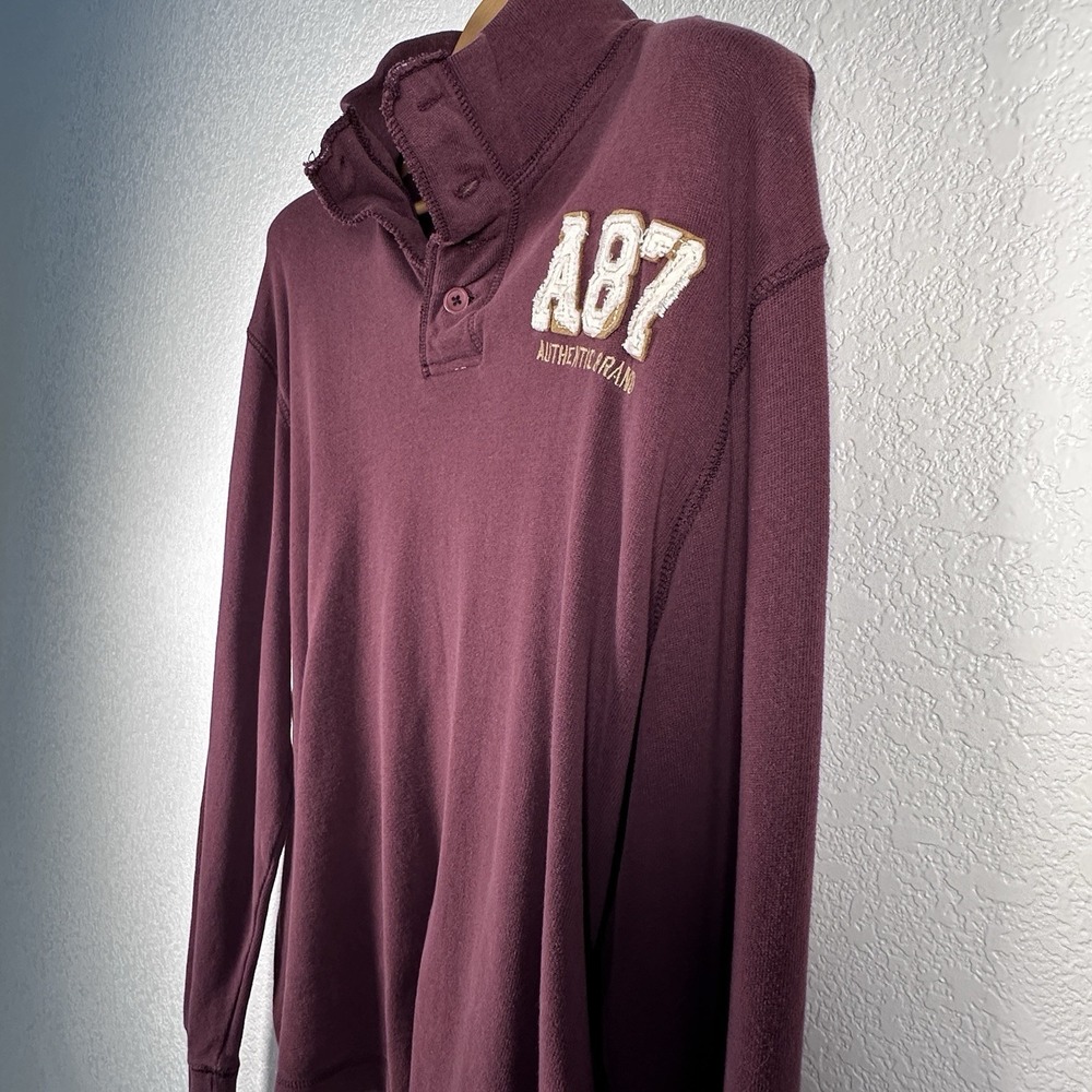 Aeropostale Henley A87 Y2K Super soft Sweatshirt Mens XL